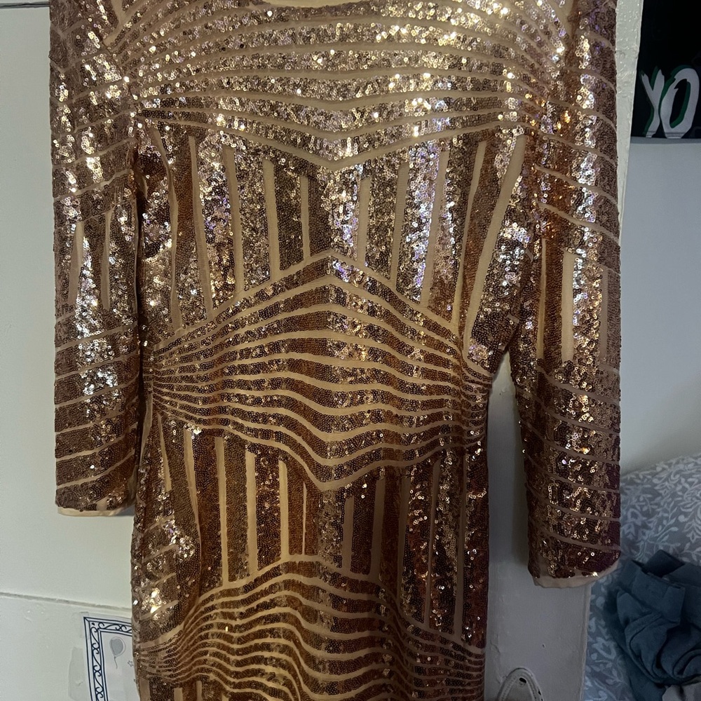 Gold Sequin Dress